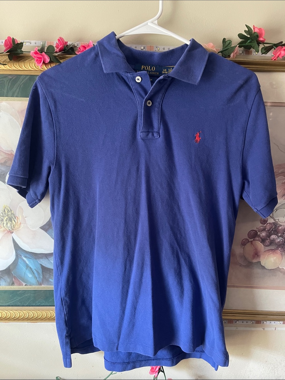 Polo by Ralph Lauren Navy Blue Polo with Red Pony